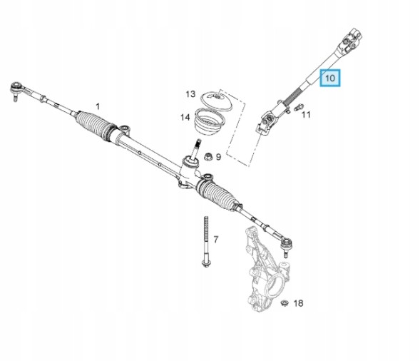 Opel OE 13365907 Intermediate shaft steering opel corsa d, adam oe gm 13365907