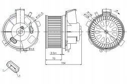Nissens NIS87021/RS1 Blower fan nissens 740387n pe8378 8ew0091 + collision set #23