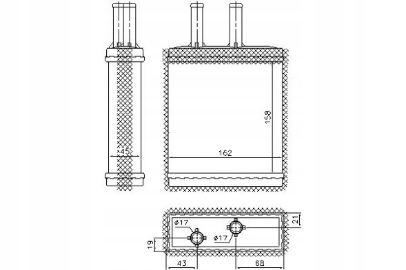 Nissens 77505 Heater (160x163x44) kia sportage 2.0/2.0d 04.