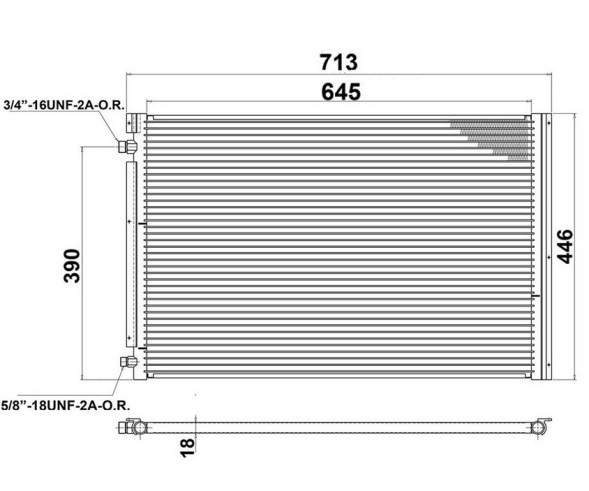 Celcjusz CEL546 Universal air conditioning condenser 713x446x19 mm 52466714 uv5010