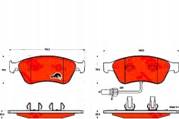 TRW 81211318 TRW Trwgdb1553 brake pads vw front a8/phaeton 02- z c + driver assistant #33