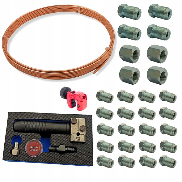 PHU DONOCIK ZEPS-01 - Zestaw elementów do zakuwania przewodów hamulcowych sztywnych Rigid brake cable locking kit - gift for mechanic