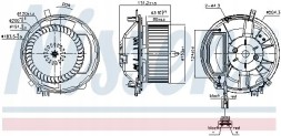 Nissens  Blower air supply fan 87527 nissens audi