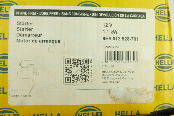 Hella 8EA 012 528-701 Starter hella 8ea 012 528-701