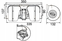 Hella 8EW 351 024-491 HEL/BOX Hella blower fan + driver's essential #32