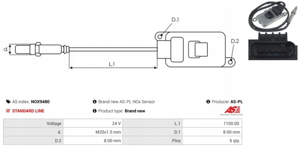 AS-PL NOX9480 Brand new as-pl nox sensor
