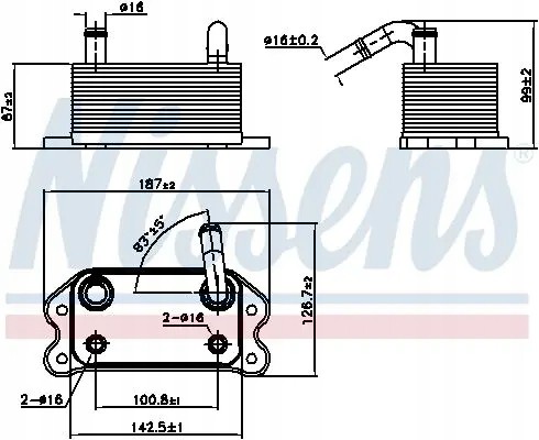 Nissens 90779 Engine oil cooler 90779 nissens volvo