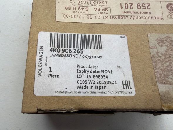 Audi OE 4K0906265 _auditeile_ Lambda probe 4k0906265 audi a6 a7 q7 q8 3.0 tdi original -new-