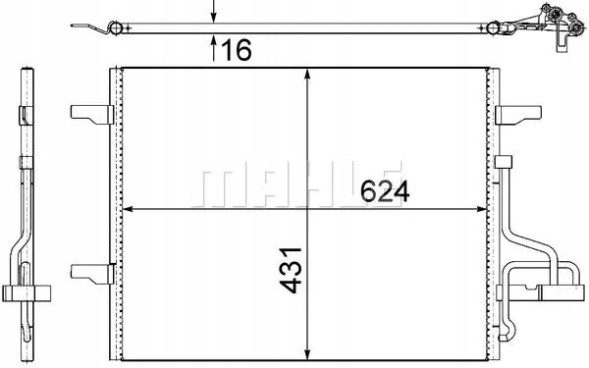 Mahle AC 732 000S Condenser air conditioning cooler ac 732 000s mahle
