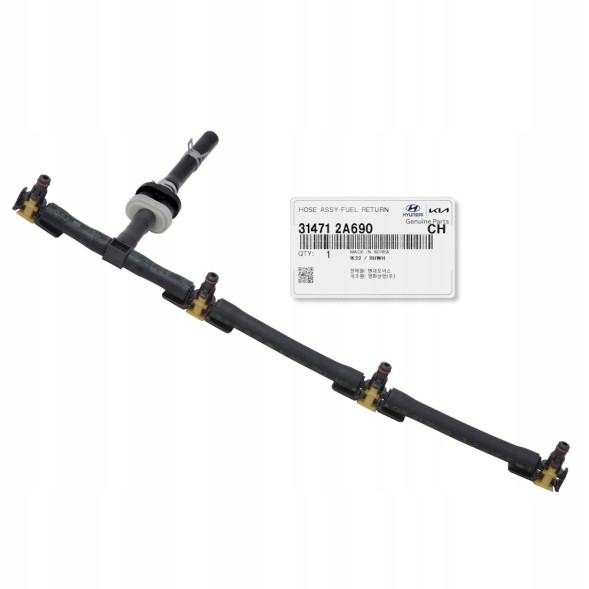 Hyundai OE HYU-002241 Injection / return overflow cable - kia hyundai - 31471-2a690 original