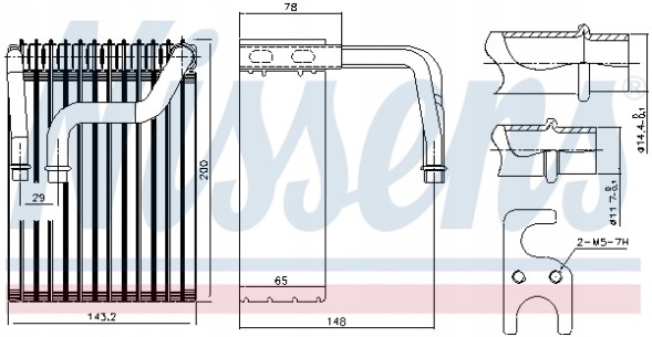 Nissens  Evaporator, air conditioning nissens 92237