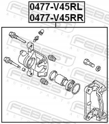 Febest 0477-V45RR Brake caliper 0477-v45rr febest mitsubishi pajero