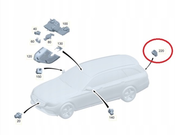 WOLLER A0009059412 wstecz Rear reversing camera for mercedes a w177 c w206 e w213 s w223 a0009059412