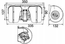Hella PRO/8EW 351 024-491 HEL Blower fan hella 1672646 1331270 742450n + collision assistant #34