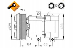 NRF  Nrf32447 air conditioning compressor ford transit fs10- + driver assistant #33