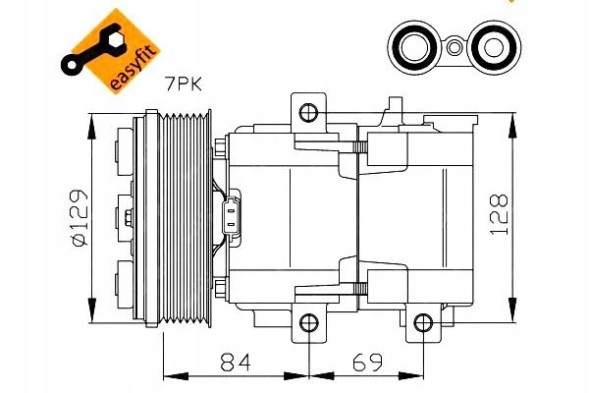 NRF  Nrf32447 air conditioning compressor ford transit fs10- + driver assistant #33
