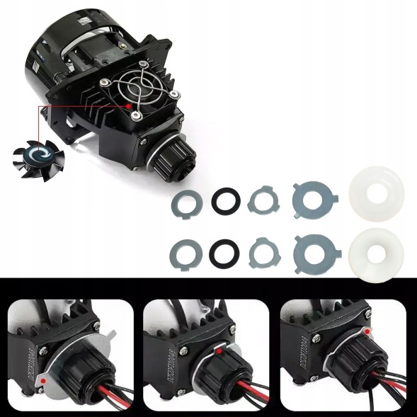 CHINA SOCZEWKI BI-LED 3\ Bi-led lenses 3" thread mounting adapters 50w canbus biled projectors