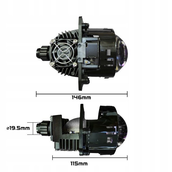 CHINA SOCZEWKI BI-LED 3\ Bi-led lenses 3" thread mounting adapters 50w canbus biled projectors