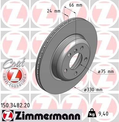 Zimmermann  Brake disc zimmermann front - bmw 5 f10 f11 2009-2017 330mm