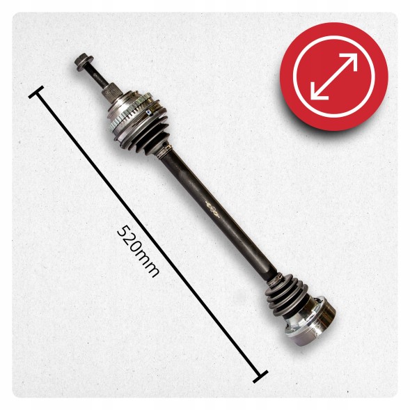 BRV  Half axle left rear vw transporter t4 2.5 tdi syncro new