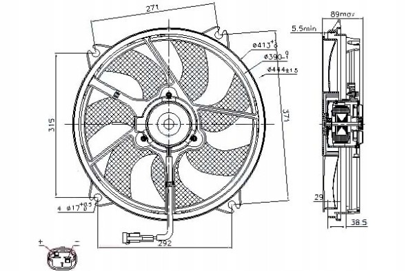 Nissens 85606/NIS Nissens radiator fan (with housing) citroen c + driver assistant #28