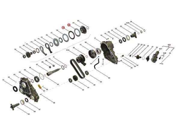 Ertons ERT-4449400KZ Friction discs of the reducer distribution box clutch atc300 atc400 bmw
