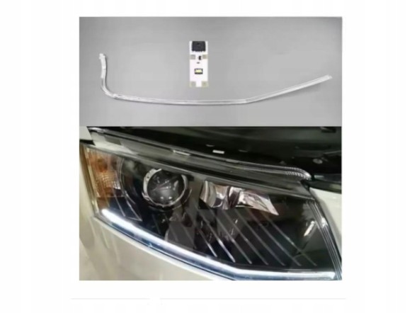 WOLLER  Fiber optic board right front led drl for skoda octavia iii a7 5e 2012-2016