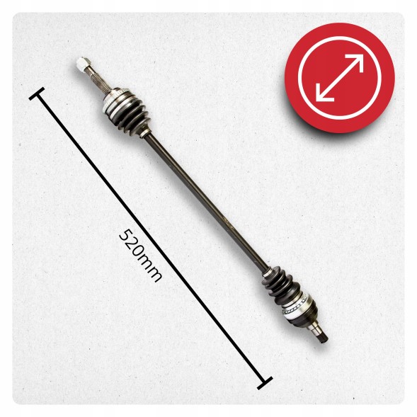 BRV  Half axle right chevrolet aveo / kalos (t250) 1.2 new