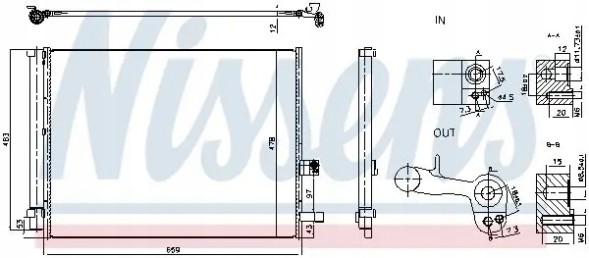 Nissens 941007 Condenser air conditioning cooler 941007 nissens