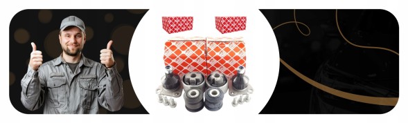 Febi Bilstein DUCATO SWORZNIE TULEJE KOMPLET Febi 4x bushings + 2x ducato jumper boxer pins from 2006- front