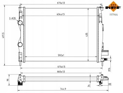 NRF 53756A Radiator, engine cooling system nrf 53756a