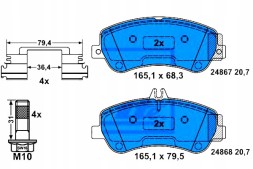 ATE Ate13.0460-3852.2 brake pads db front x204 2,0 3, + driver assistant #33
