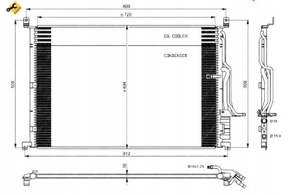 Klokkerholm 220-005 Nrf 35923 condenser, air conditioning