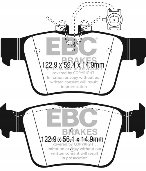 EBC DP42315R Brake pads yellowstuff ebc brakes alfa romeo giulia 952 stelvio