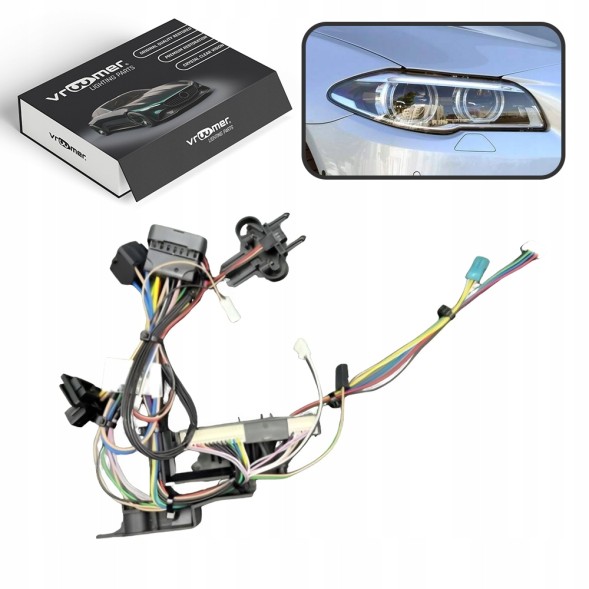 Vroomer HW-F10-LCI-ADAPTIVE-LED-R Beam headlight lamp cables bmw 5 series f10 f11 14-17 adaptive led right