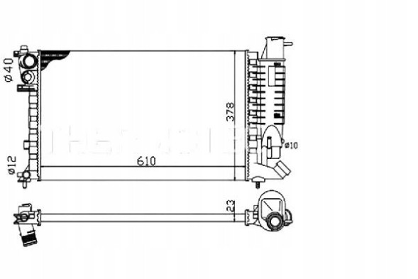 Thermotec PRO/D7P014TT THE Engine cooler citroen zx peugeot 306 1.8d/1.9d + collision assistant #34