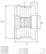 AS-PL AFP9030(INA) Alternator free-wheel belt wheel