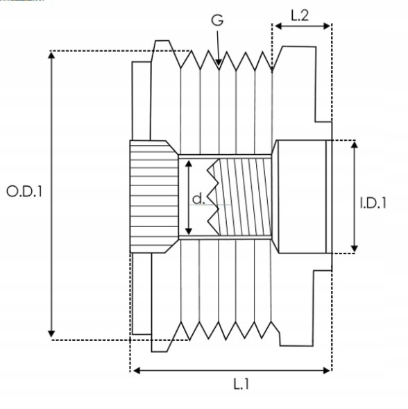 AS-PL AFP9030(INA) Alternator free-wheel belt wheel
