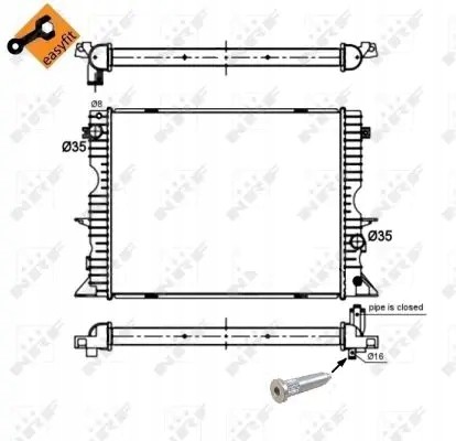 NRF 509730 Water cooler 509730 nrf land rover defender
