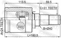 Febest 0511-Gjatlh febest shaft joint