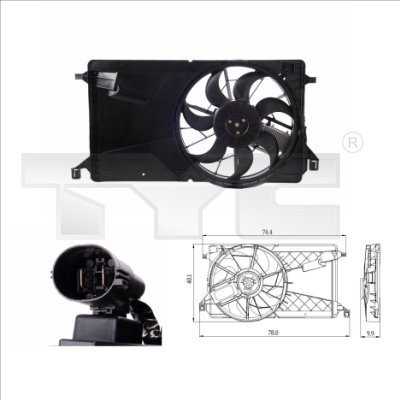 TYC 820-0001 Radiator fan - tyc 820-0001