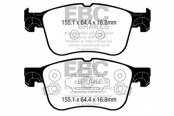 EBC DP22372 Brake pads ebc green stuff front - ford focus iv, kuga iii 2018-2025