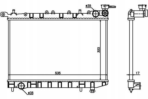 Nissens NIS62974(iMOTO) Engine cooler nissan almera i 1.4/1.6 09.95-0 + driver's essential #37