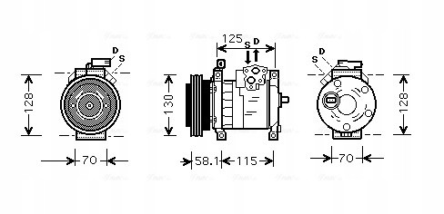AVA Quality cooling CRAK094 Compressor, air conditioning ava quality cooling crak094