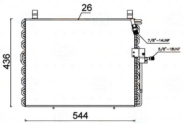 Behr Hella Service 8FC 351 301-484/BRH Behr hella air conditioning condenser db w124 2,0-3,0 + driver assistant #28