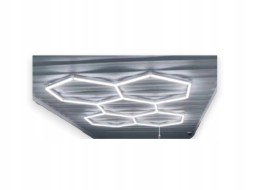 WOLLER L.169/273. Led ceiling light for garage studio detailing 5 patches 295cm x 204cm