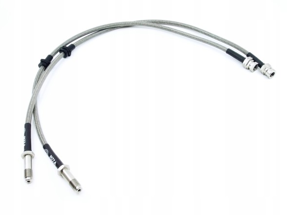 Pizza Brakes Przewody w oplocie MQB -> MACAN Mqb swap braided cables for macan / q5 terminals (golf vii, leon, superb)