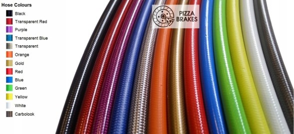 Pizza Brakes Przewody w oplocie MQB -> MACAN Mqb swap braided cables for macan / q5 terminals (golf vii, leon, superb)