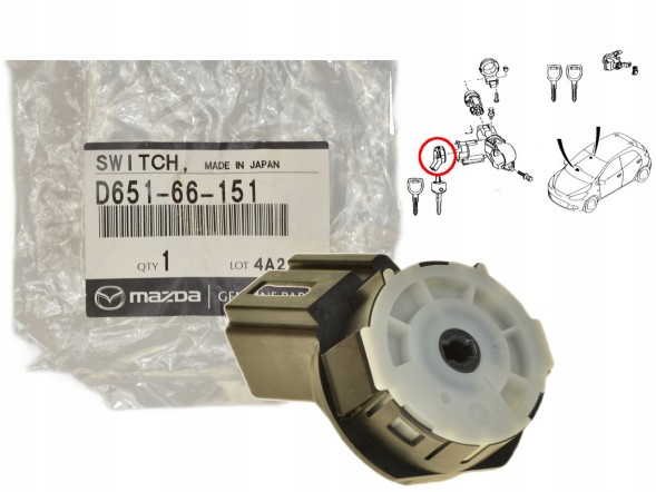 Mazda OE  Mazda2 de 07-14 mazda6 gh 08-12 ignition cube d651-66-151