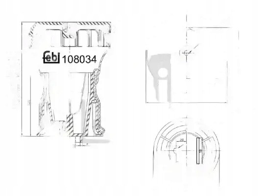 Febi Bilstein  Bellows cushion suspension rear 108034